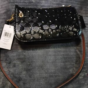 Coach Black and Brown Shoulder Bag